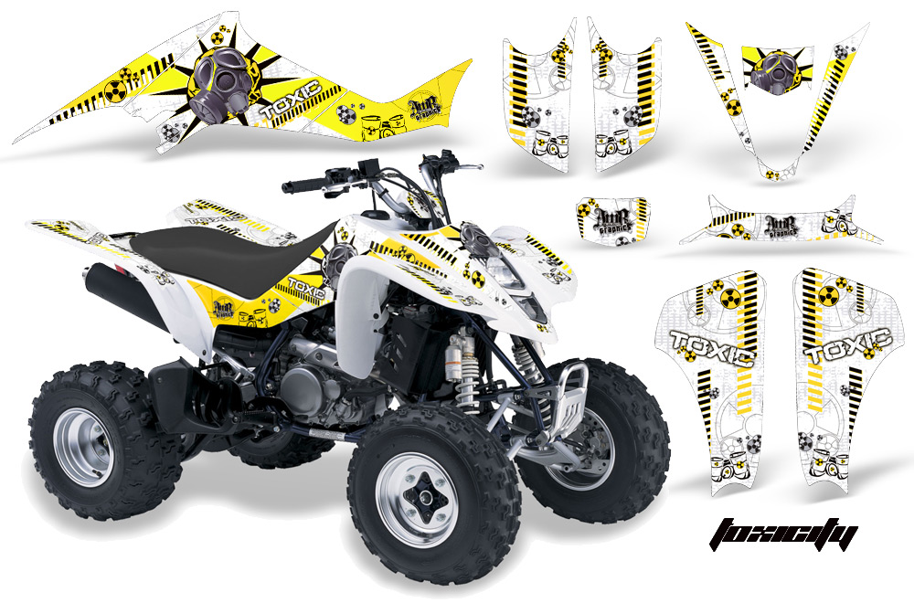 Suzuki LTZ 400 03-08 Graphics Toxicity YellowWhiteBG